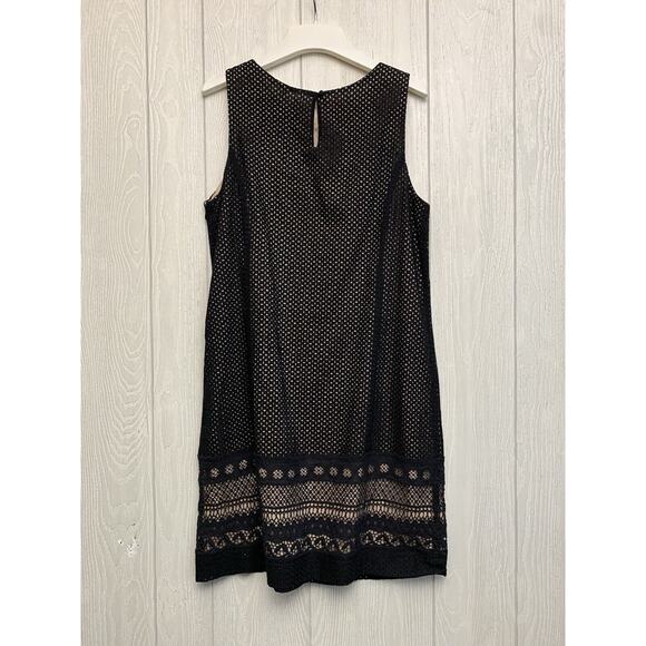 LOFT Black Lace Sleeveless Dress Size 12 NWT - Picture 5 of 6
